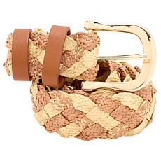 "As Is" Vince Camuto Braided Straw-Inspired Belt