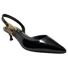 "As Is" Vince Camuto Inari Leather Slingback Kitten Heel