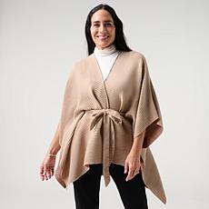 "As Is" Vince Camuto Reversible Pleated Belted Topper