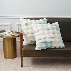 As IS W&C S/2 Faux Fur Pillows