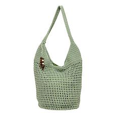 "As Is" Wildflower Performance Crochet Bucket Boho Hobo Handbag