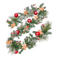 "As Is" Winter Lane 72" LED Gingerbread Garland