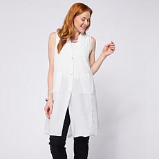 "As Is" Wynne Layers Long Chiffon Midi Vest