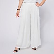 "As Is" WynneCollection Chiffon Pleated Trousers