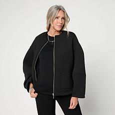 "As Is" WynneCollection Scuba Cocoon Jacket