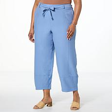 "As Is" WynneCollection Sedona Lantern Seam Straight Leg Ankle Pant