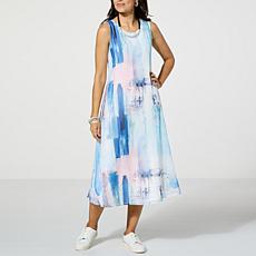 "As Is" WynneLayers Chiffon Double Layer Tank Dress