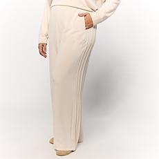 "As Is" WynneLayers Cloud Knit Pin Tuck Front Wide Leg Pant