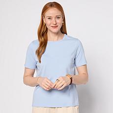 "As Is" WynneLayers Cotton Spandex Crew Neck Tee