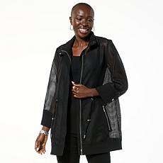 "As Is" WynneLayers FlatterFIT Mesh Knit Jacket
