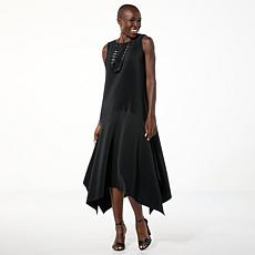 "As Is" WynneLayers Plisse Knit Sleeveless Dress