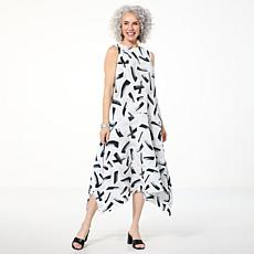 "As Is" WynneLayers Plisse Knit Sleeveless Dress