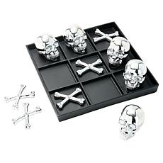 August & Leo 10" Jeweled Skull & Crossbones Game Board
