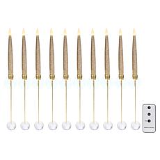 august & leo 10-Piece Flameless Tree & Window Candles