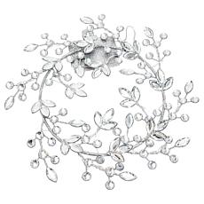 august & leo 12" Snowflake LED Jeweled Wreath