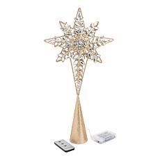 august & leo 19" LED Jeweled Bethlehem Star Tree Topper