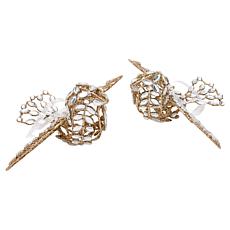 august & leo Jeweled Turtle Doves Set of 2