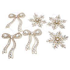 august & leo Set of 6 Jeweled Ornaments