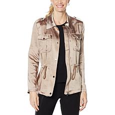 Avec Les Filles Anorak with Rolled Tab Sleeves