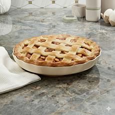 Balance 11" 1.59qt Rippled Stone Pie Dish - Moonbeam