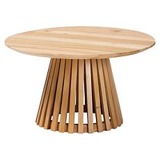bali and pari Caribic Modern Round Acacia Wood Coffee Table