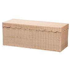 bali and pari Damita Rattan Storage Bench with Lid