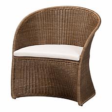 bali and pari Kintamani Bohemian Accent Chair with Rattan Frame