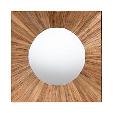 bali and pari Mosa Bohemian Grasscloth Accent Mirror