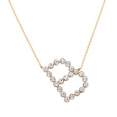 BAUBLEBAR Goldtone Clear Crystal Asymmetrical Initial Necklace