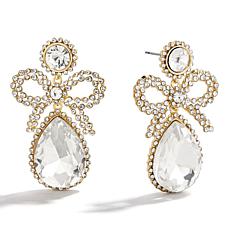 BAUBLEBAR Goldtone Crystal Bow Earrings