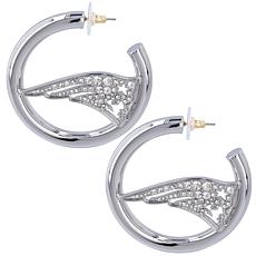 BaubleBar New England Patriots Logo Large Hoop Earrings
