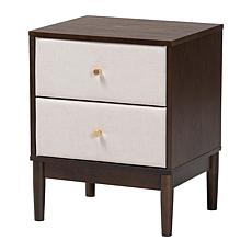 Baxton Studio Nikolai 23" Mid-Century Wooden Nightstand