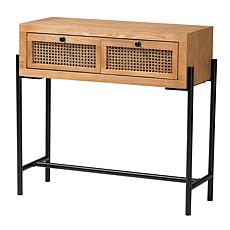 Baxton Studio Santino Modern Wood and Metal 2 Drawer Console Table
