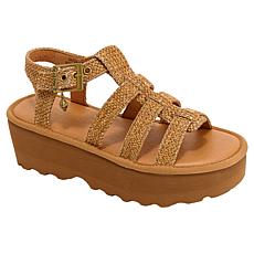 BEARPAW Delilah Raffia Gladiator Platform Sandal