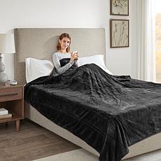 Beautyrest Heated Plush Blanket - Black King