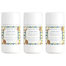 Beekman 1802 Goat Milk Coconut Cream Milk Stick Deodorant 3pk