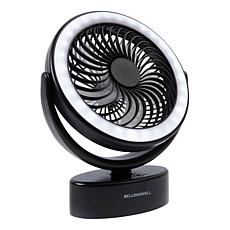 Bell + Howell Rechargeable LED Fan with Hook and Bonus USB