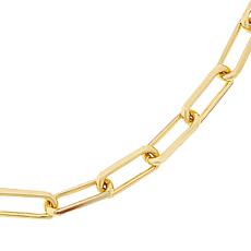 Bellezza 16" Bronze Knife-Edge Paperclip-Link Chain Necklace