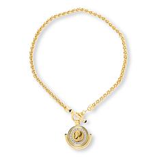 Bellezza 18" 500 Lira Goldtone Bronze Toggle Necklace