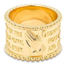 Bellezza Bronze Glory Be Prayer Wide Band Ring