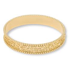 Bellezza Bronze Hail Mary Prayer Wide Bangle Bracelet