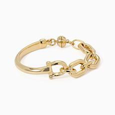 Bellezza Bronze Half Chain Half Bangle Bracelet