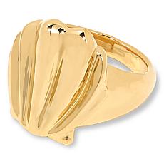 Bellezza Bronze Hammered Shell Ring