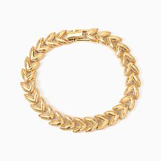 Bellezza Bronze Herringbone Linked Bracelet