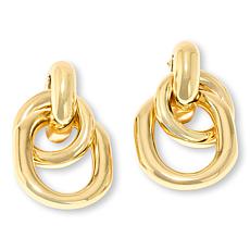 Bellezza Bronze Looped Doorknocker Drop Earrings