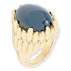 Bellezza Bronze Onyx Crown Design Solitaire Ring