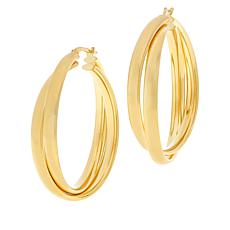 Bellezza Bronze Polished 1-1/2" Layered Hoop Earrings