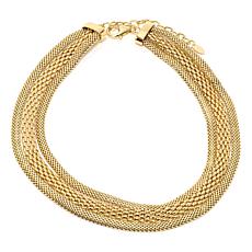 Bellezza Bronze Popcorn Chain 3-Row Necklace