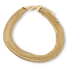 Bellezza Bronze Popcorn Chain 3-Row Necklace