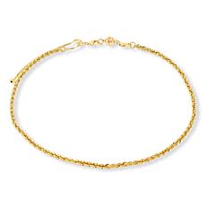 Bellezza Bronze Rope Chain Adjustable Sliding Necklace